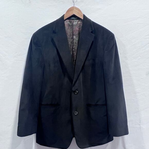 Lauren Ralph Lauren Men's Corduroy Sport Coat Black Blazer Size 38S Academia